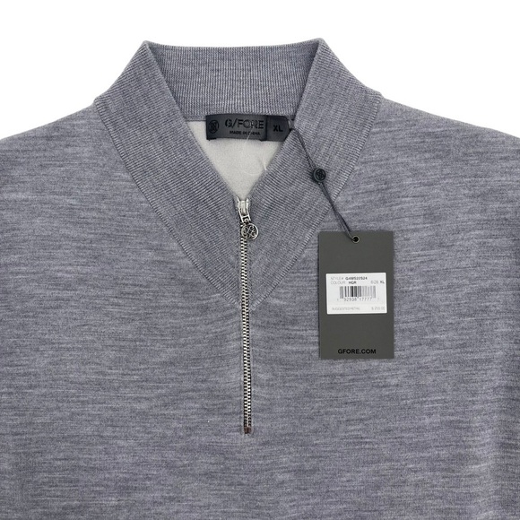 G4 G/Fore Mens Size XL Merino Wool blend Golf Pullover Sweater gray New - Picture 6 of 11